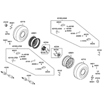 Räder hinten mit Bremse & Antriebswelle