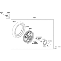 Vorderrad mit Bremsscheibe
