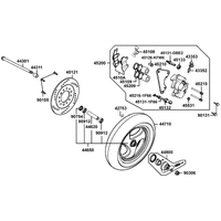 Vorderrad mit Bremssattel