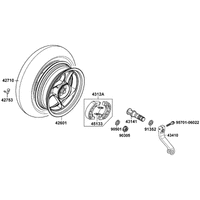 Hinterrad mit Bremse