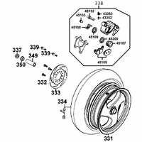 Hinterrad mit Bremssattel