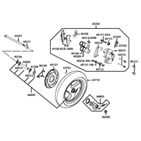 Vorderrad mit Bremssattel