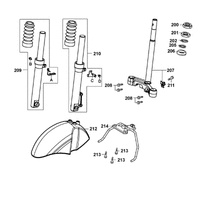 Gabeljoch, Lenkkopflager & Gabel