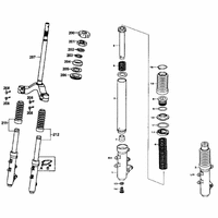 Gabeljoch, Lenkkopflager & Gabel kpl.