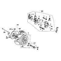 Vorderrad mit Bremssattel