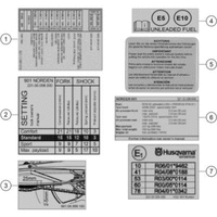 TECHNISCHE INFO AUFKLEBER