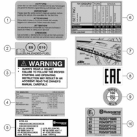 TECHNISCHE INFO AUFKLEBER