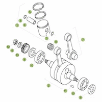 KURBELWELLE/KOLBEN/AUSGLEICHSWELLE