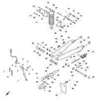 HINTERRADSCHWINGE / STOSSDAEMPFER