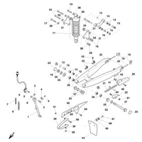 HINTERRADSCHWINGE / AUFHAENGUNG