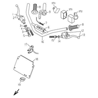 LENKER / BEDIENELEMENTE / SCHEINWERFERMASKE RAHMEN-NR. ZD3BT020090100102-ZD3BT020090100206