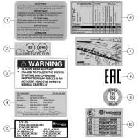 TECHNISCHE INFO AUFKLEBER