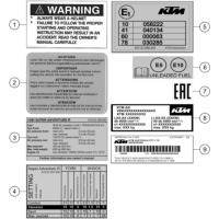 TECHNISCHE INFO AUFKLEBER