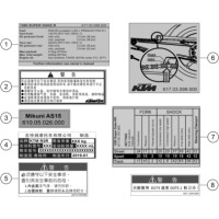TECHNISCHE INFO AUFKLEBER