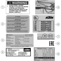 TECHNISCHE INFO AUFKLEBER