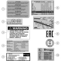 TECHNISCHE INFO AUFKLEBER