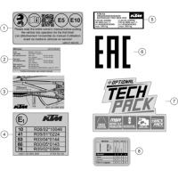 TECHNISCHE INFO AUFKLEBER