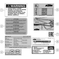 TECHNISCHE INFO AUFKLEBER