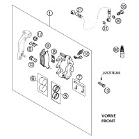 BREMSZANGE VORNE BREMBO RACING 2002