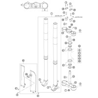 FRONT FORK, TRIPLE CLAMP