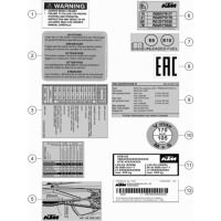 TECHNISCHE INFO AUFKLEBER