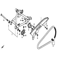 HINTERRADSCHWINGE / KETTENSCHUTZ