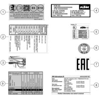 TECHNISCHE INFO AUFKLEBER