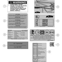 TECHNISCHE INFO AUFKLEBER